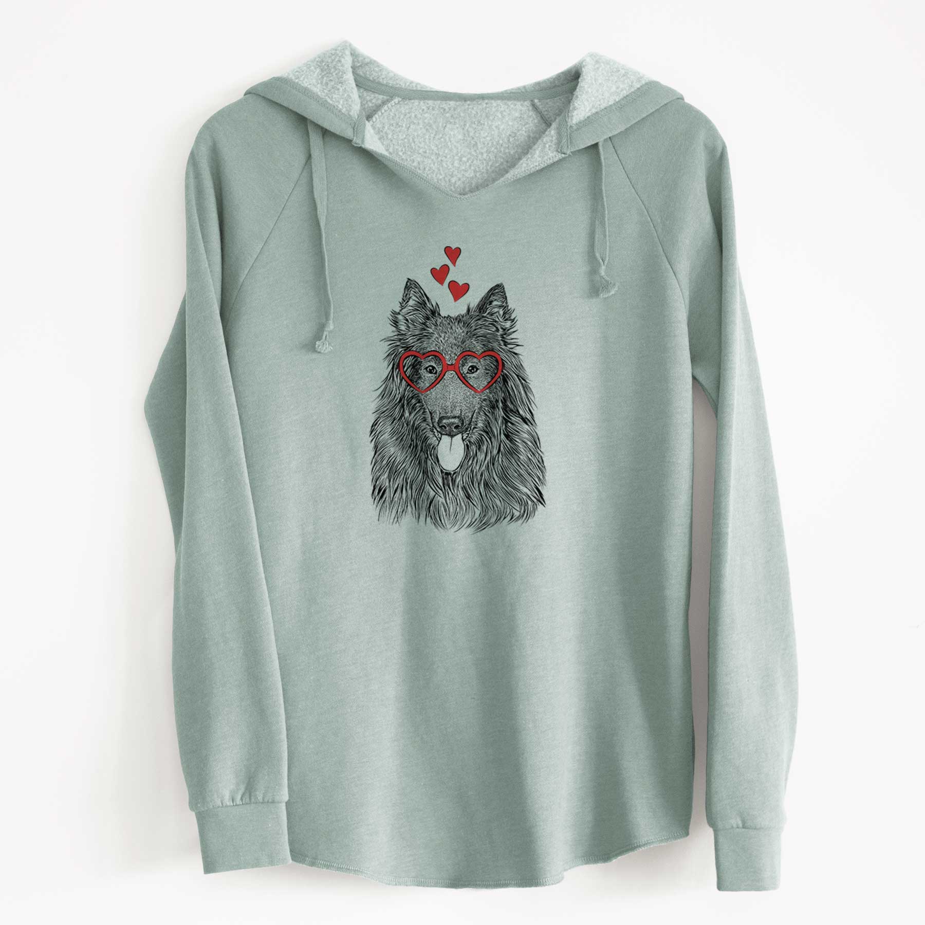 Valentine Daan the Belgian Shepherd - Cali Wave Hooded Sweatshirt