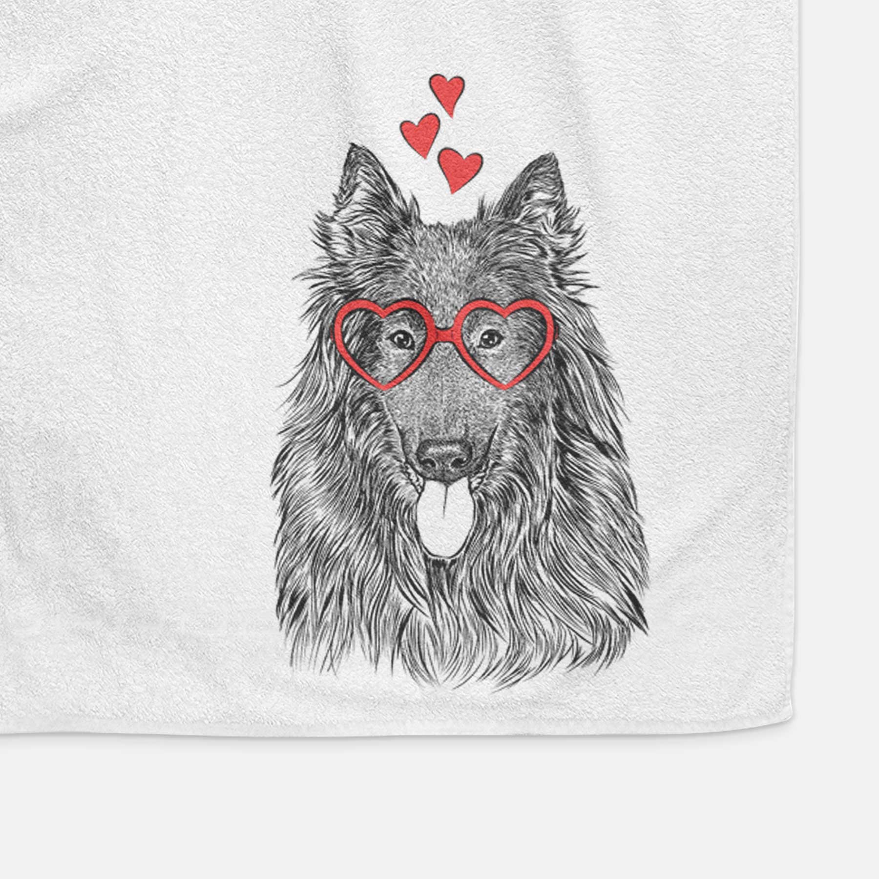 Daan the Belgian Shepherd Decorative Hand Towel