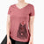 Valentine Daan the Belgian Shepherd - Women's V-neck Shirt