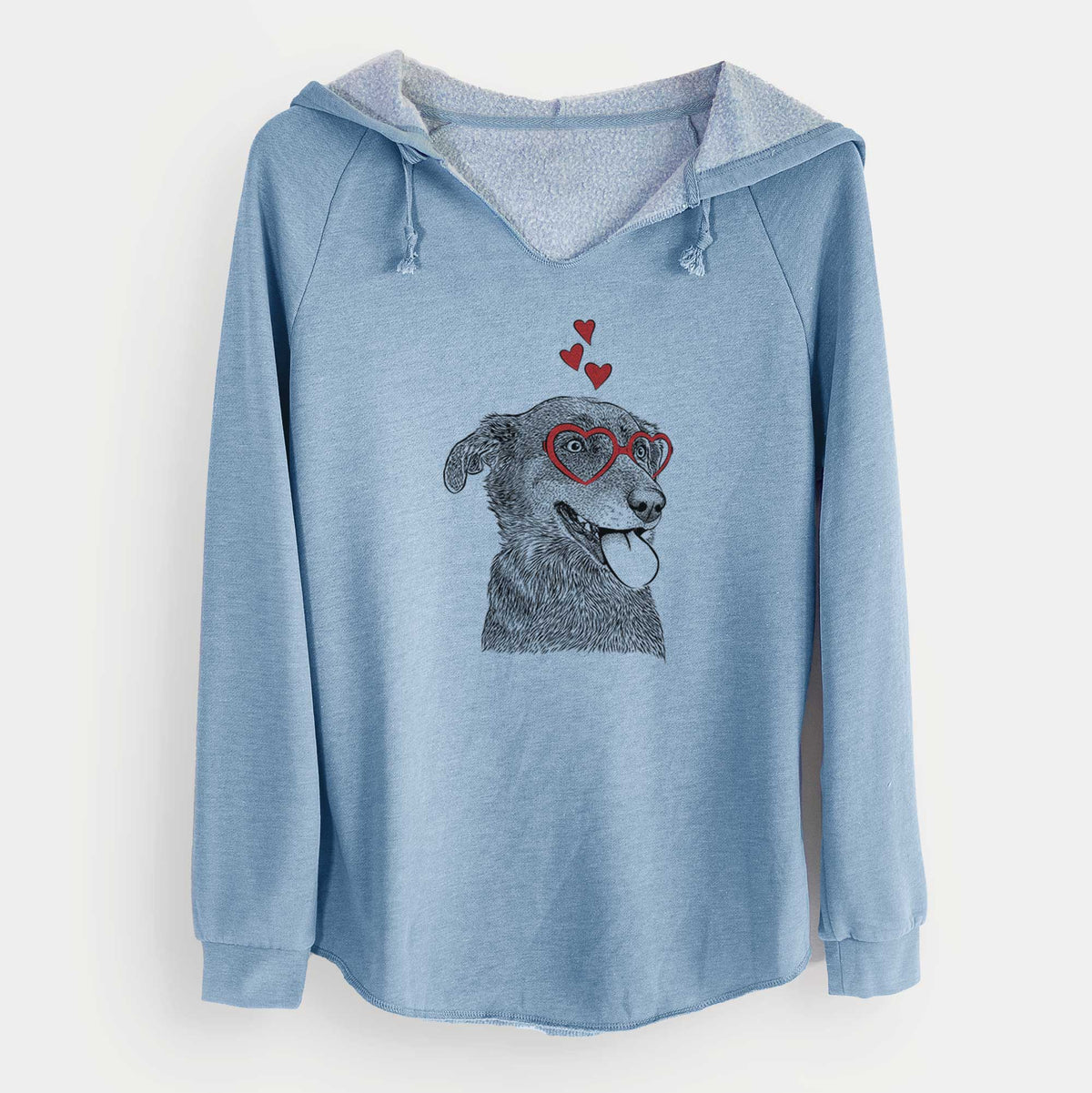 Valentine Daisy the Australian Shepherd Mix - Cali Wave Hooded Sweatshirt