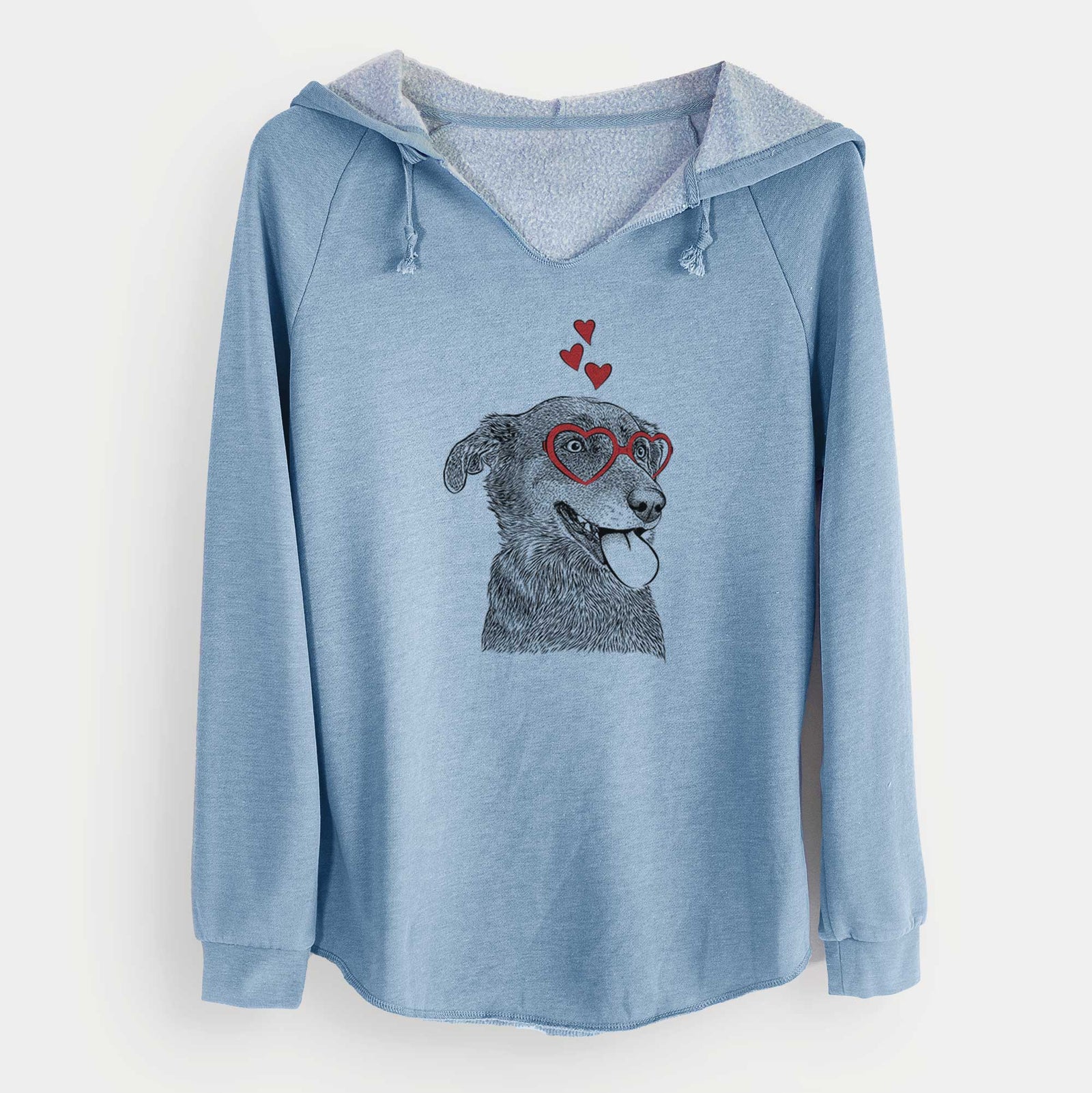 Valentine Daisy the Australian Shepherd Mix - Cali Wave Hooded Sweatshirt