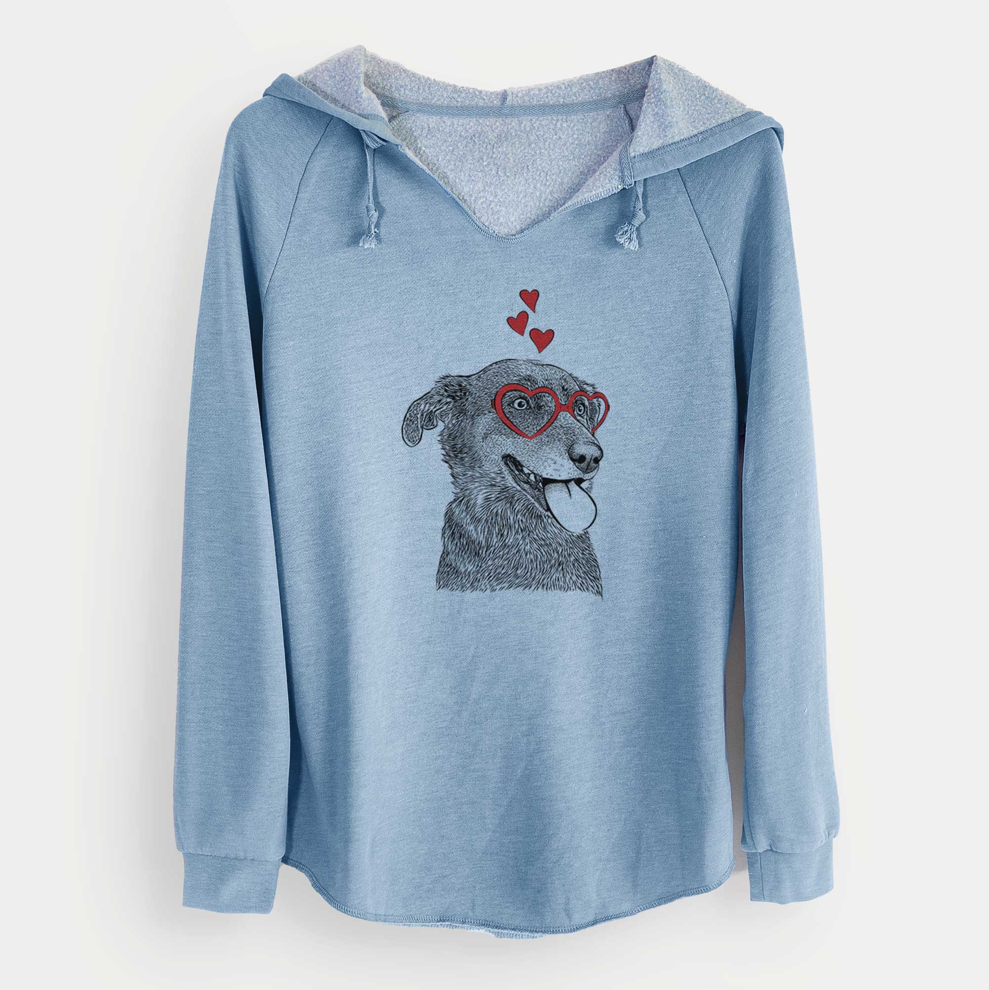 Valentine Daisy the Australian Shepherd Mix - Cali Wave Hooded Sweatshirt