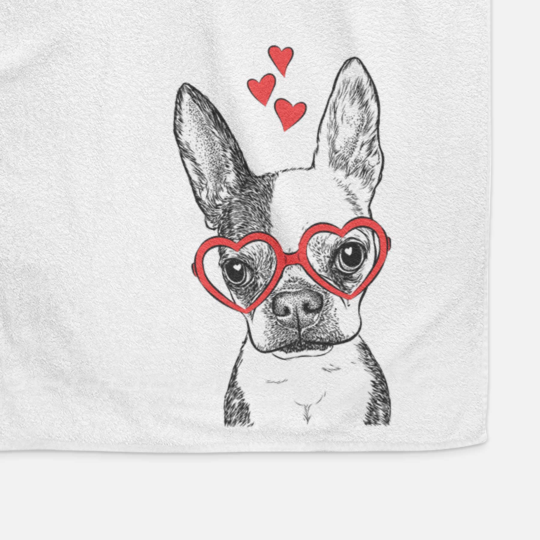 Daisy the Boston Terrier Decorative Hand Towel