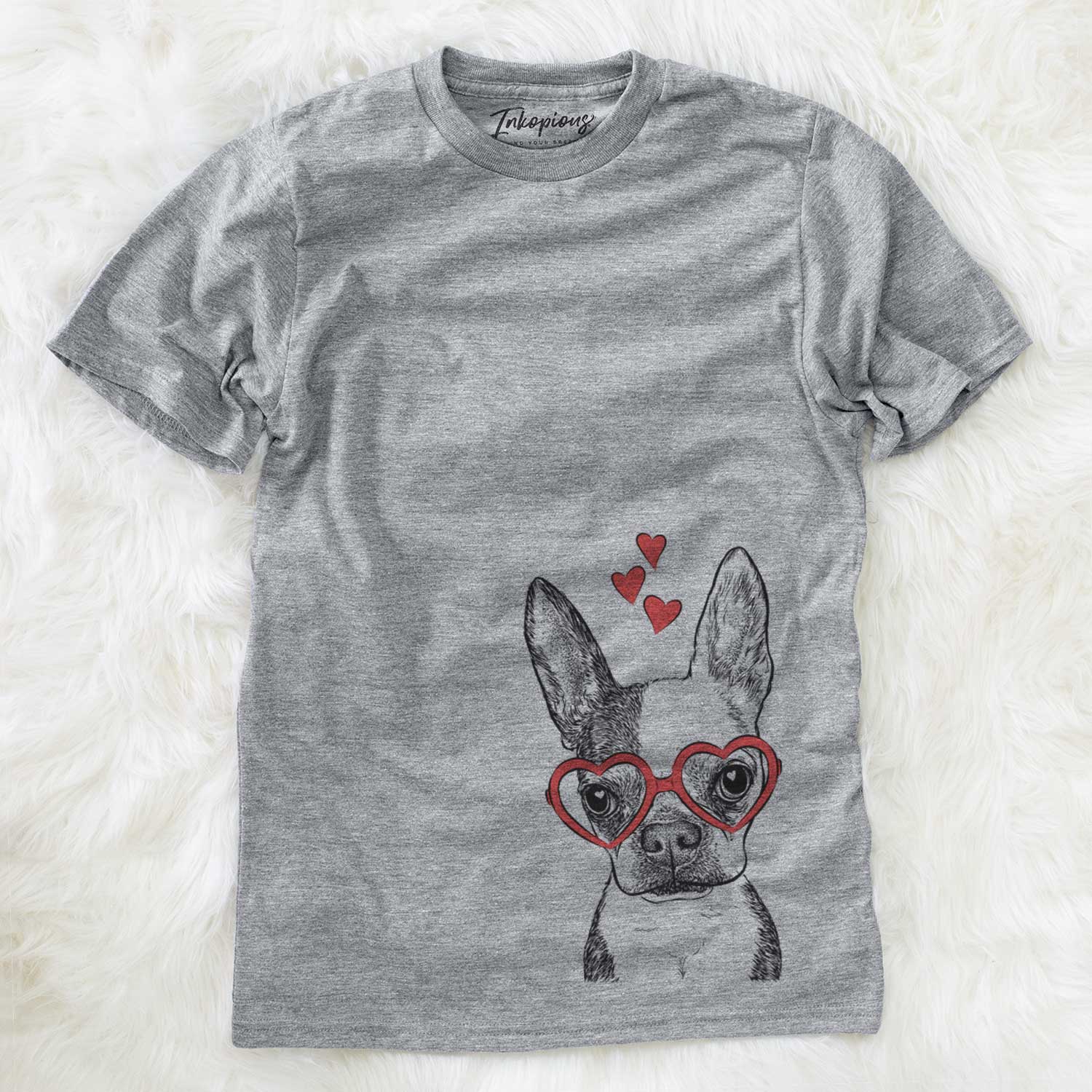 Valentine Daisy the Boston Terrier - Unisex Crewneck