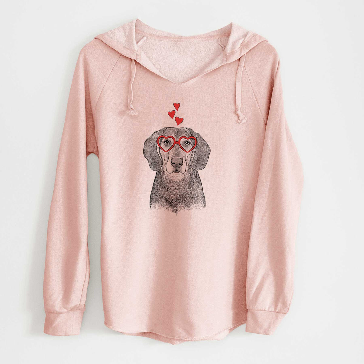 Valentine Daisy the Hound Mix - Cali Wave Hooded Sweatshirt