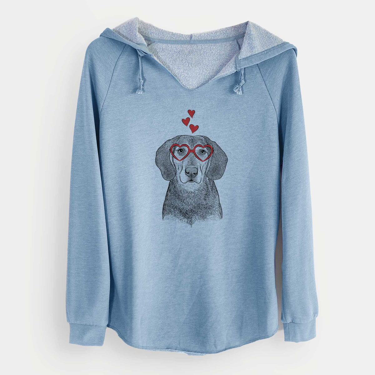 Valentine Daisy the Hound Mix - Cali Wave Hooded Sweatshirt