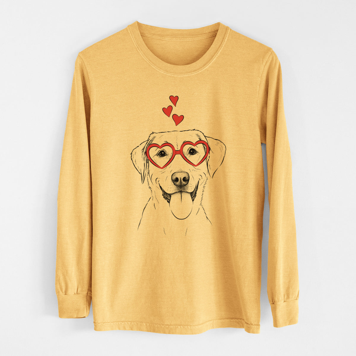 Valentine Daisy the Labrador Retriever - Heavyweight 100% Cotton Long Sleeve