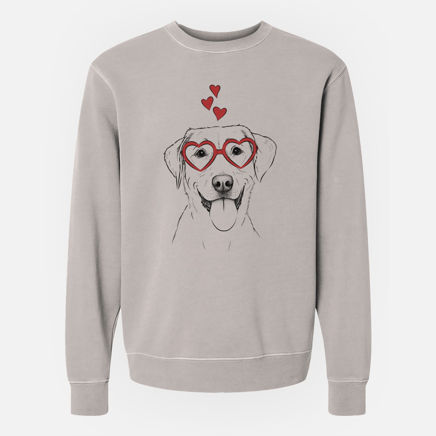 Valentine Daisy the Labrador Retriever - Unisex Pigment Dyed Crew Sweatshirt