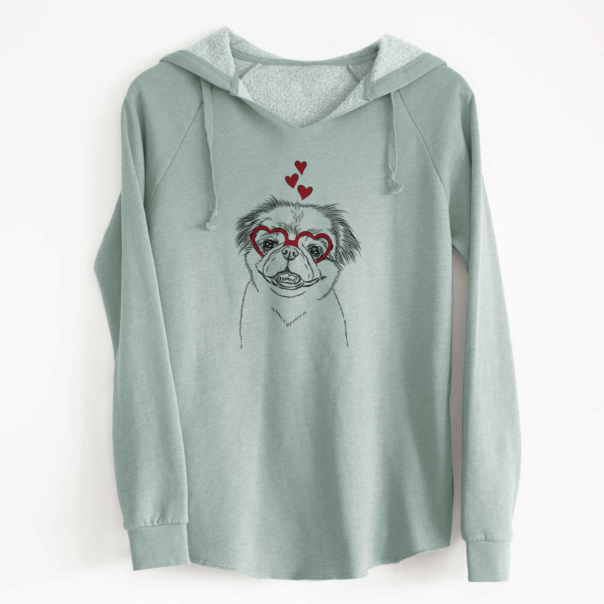 Valentine Danny the Pekingese - Cali Wave Hooded Sweatshirt