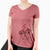 Valentine Darling Chloe the Pug - Women's V-neck Shirt