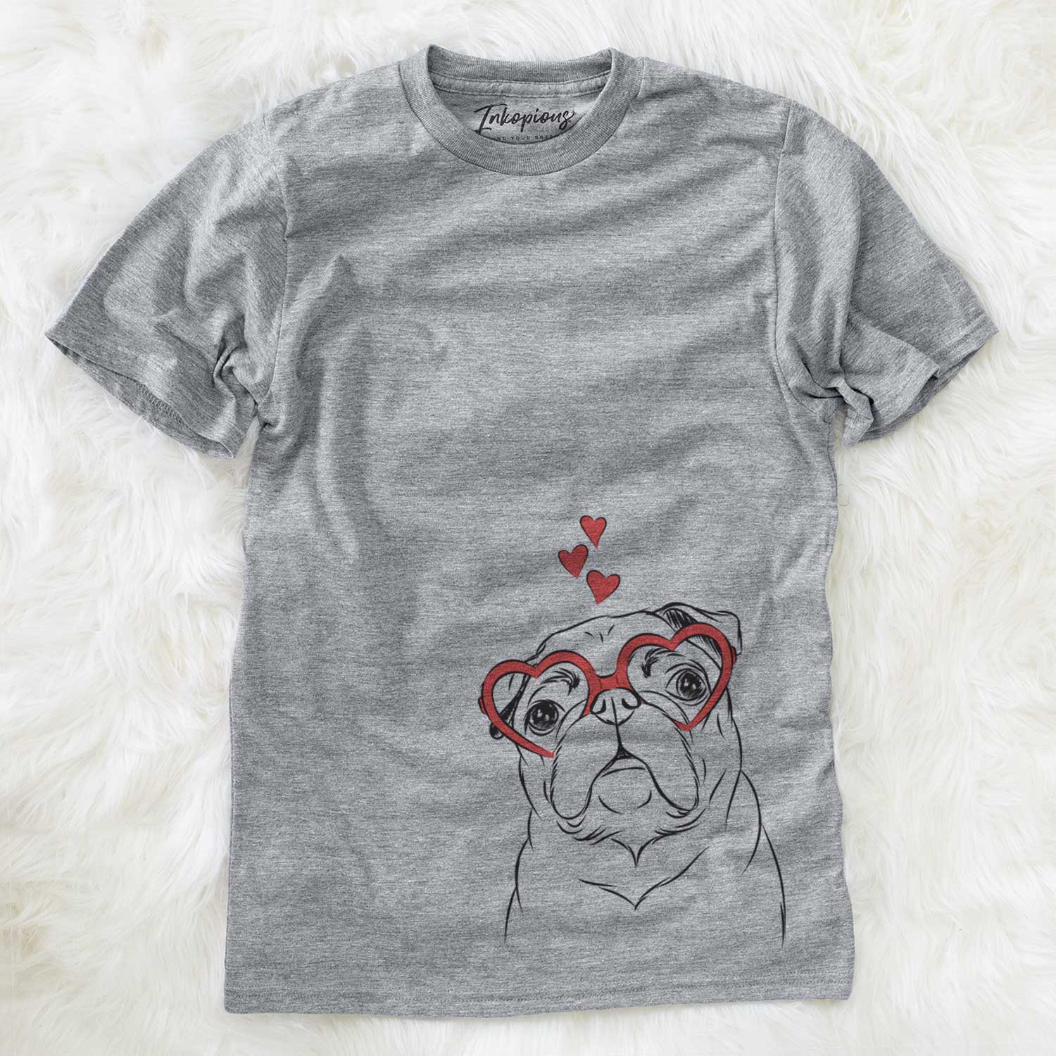 Valentine Darling Chloe the Pug - Unisex Crewneck