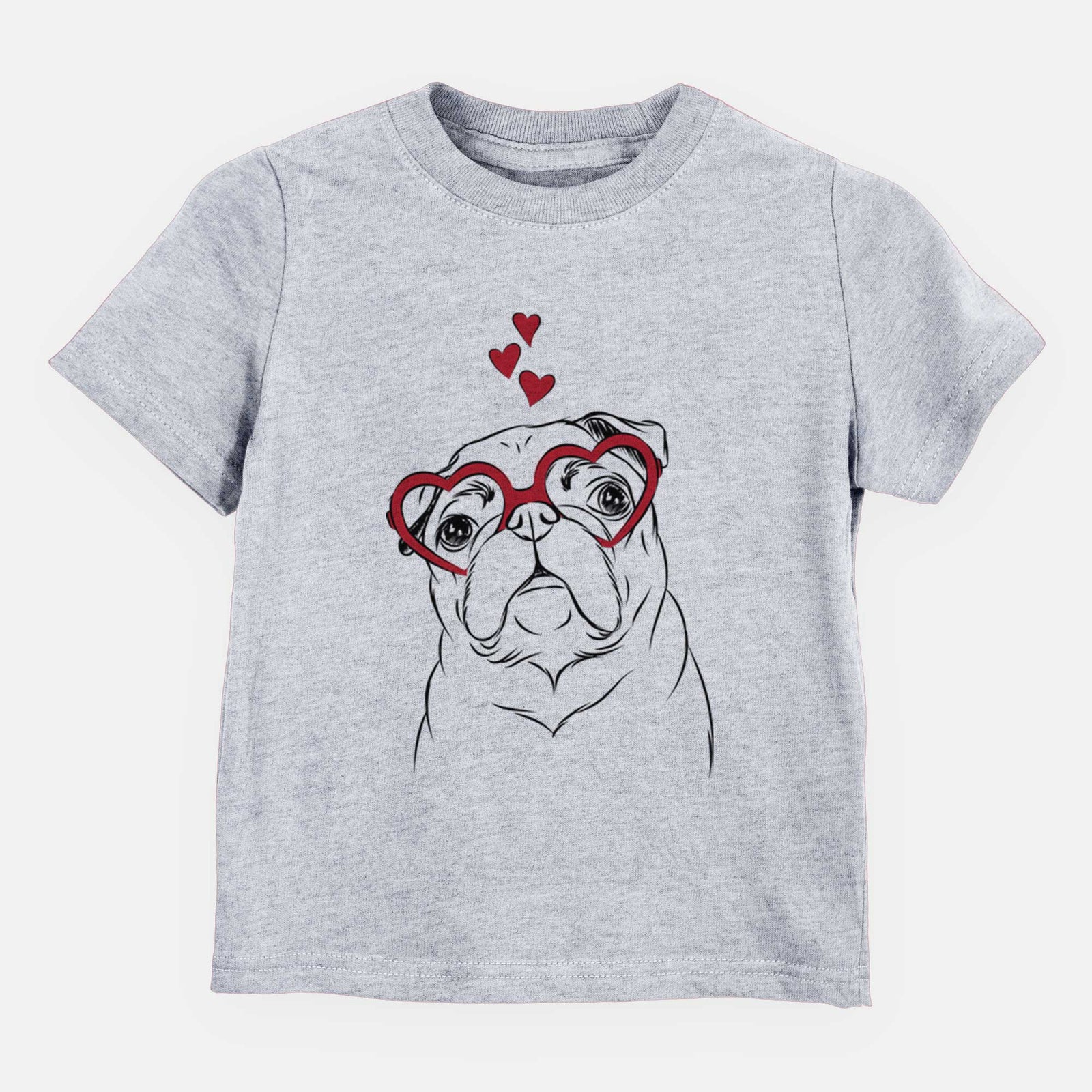 Valentine Darling Chloe the Pug - Kids/Youth/Toddler Shirt