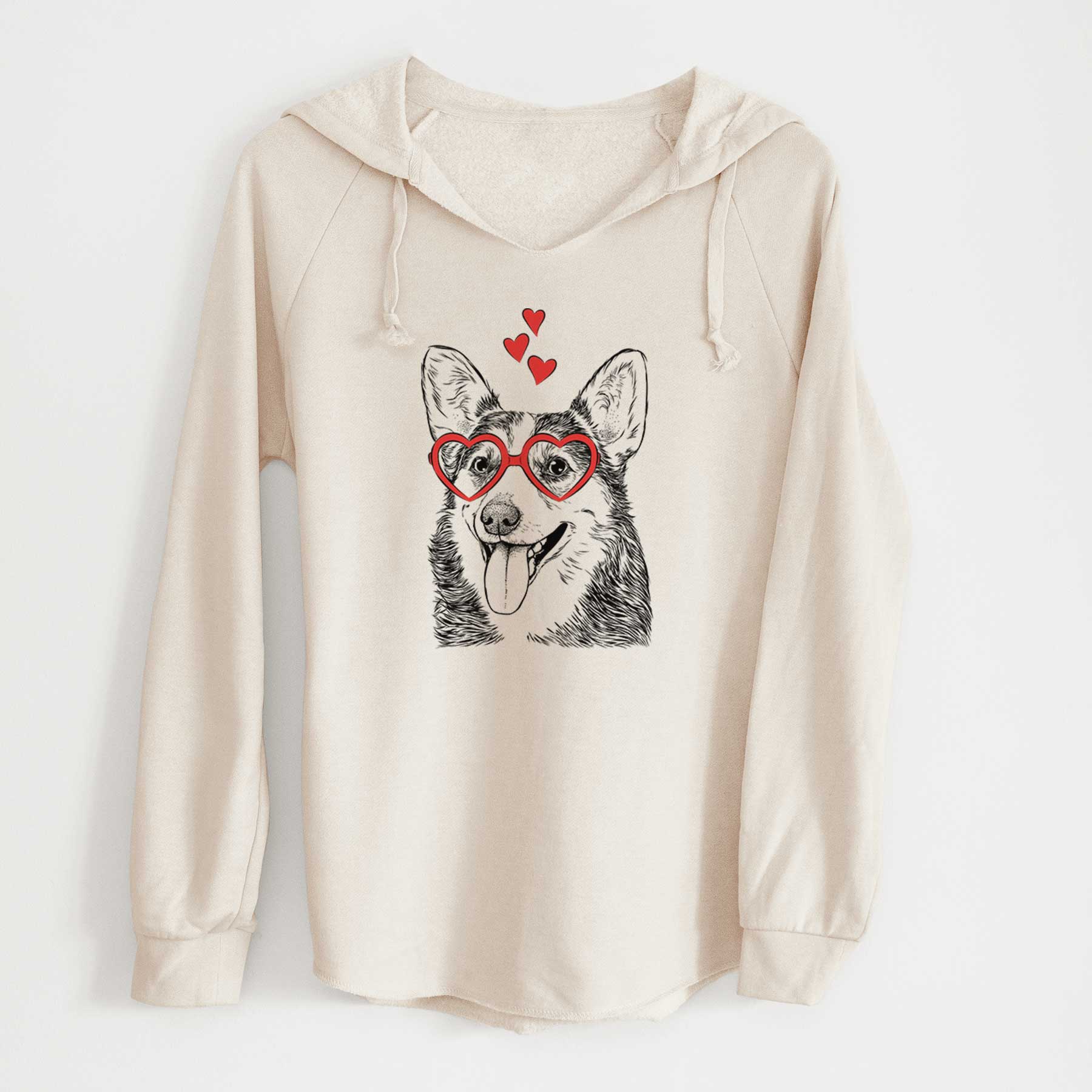 Valentine Darma the Corgi - Cali Wave Hooded Sweatshirt