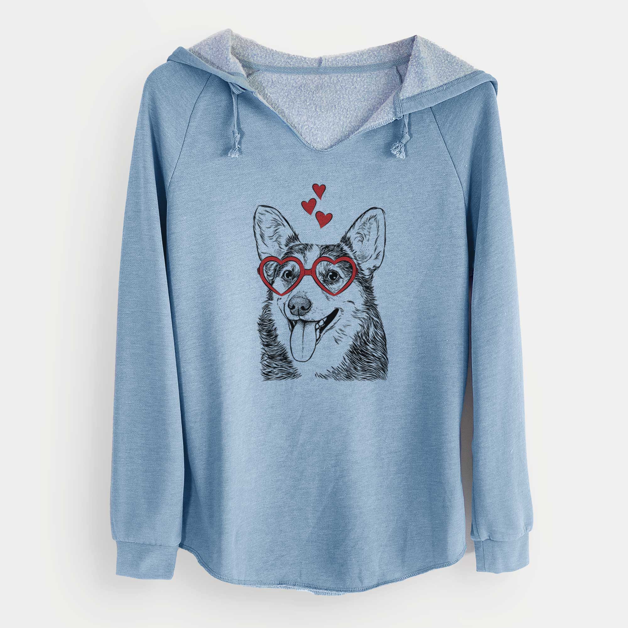 Valentine Darma the Corgi - Cali Wave Hooded Sweatshirt