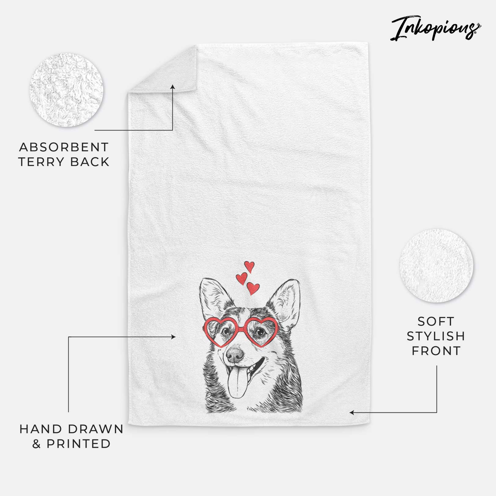 Darma the Corgi Decorative Hand Towel