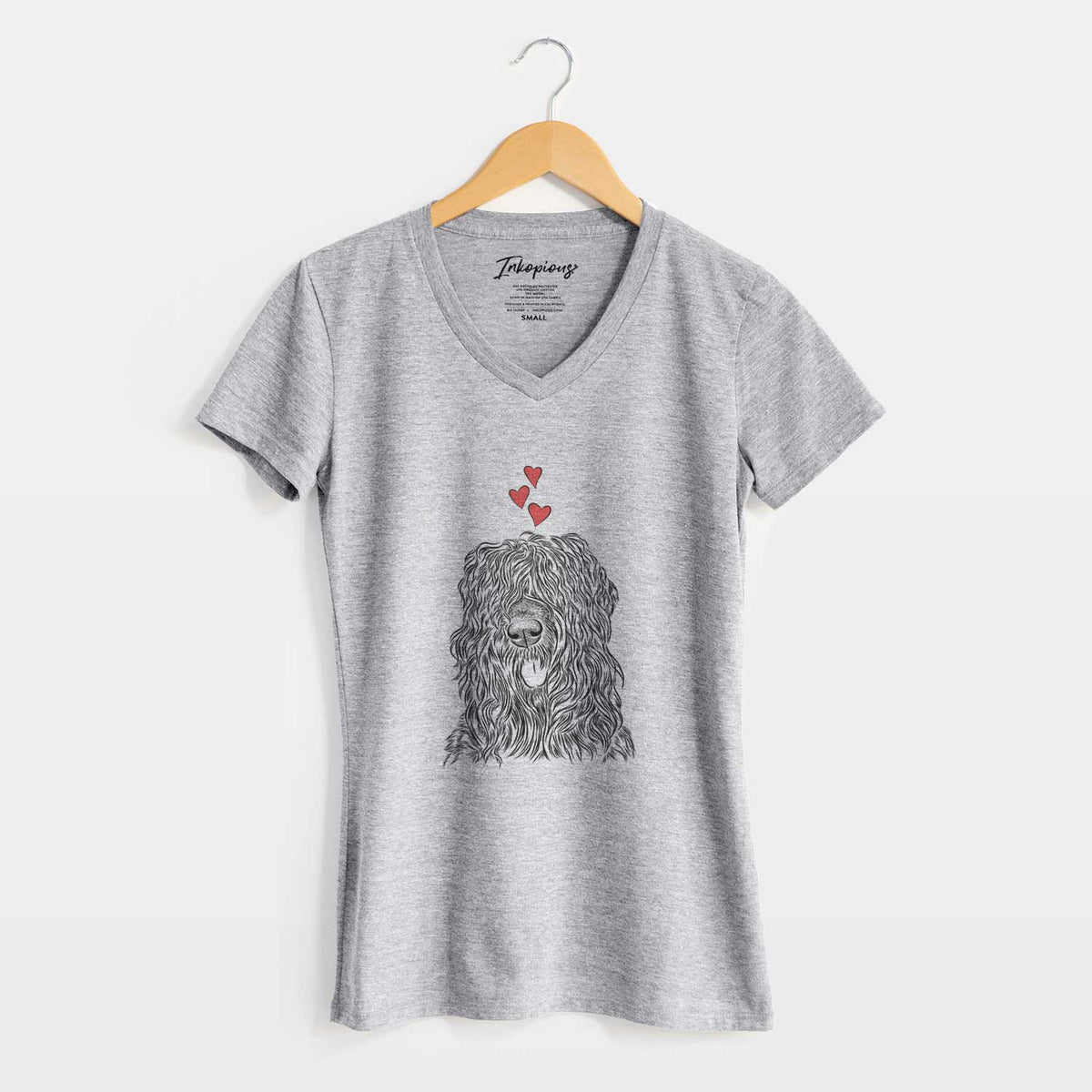 Valentine Darryl the Black Russian Terrier - Women's V-neck Shirt