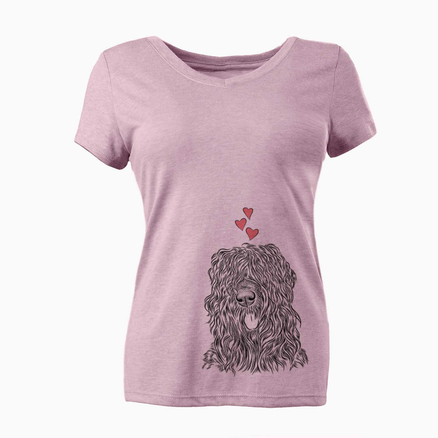 Valentine Darryl the Black Russian Terrier - Women's V-neck Shirt