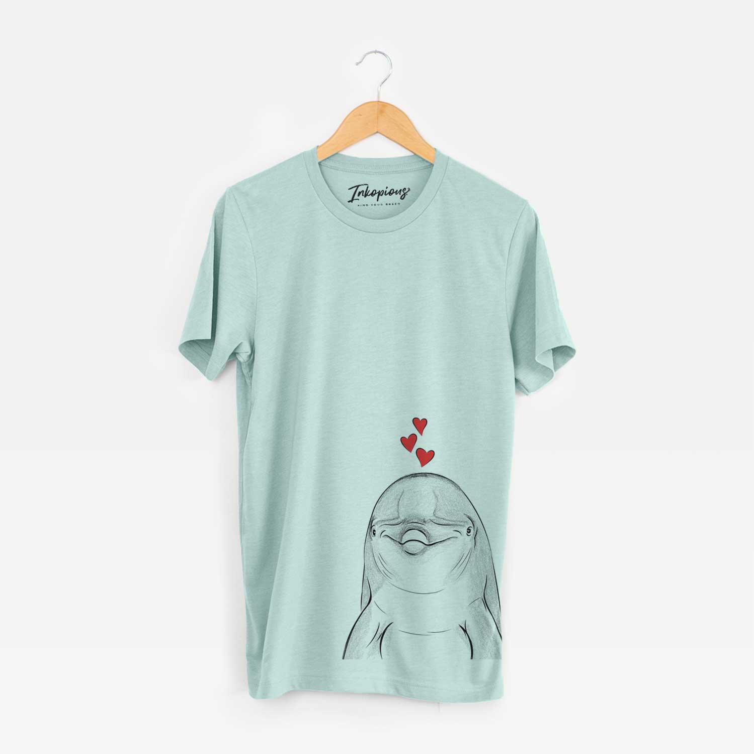 Valentine Dave the Dolphin - Unisex Crewneck