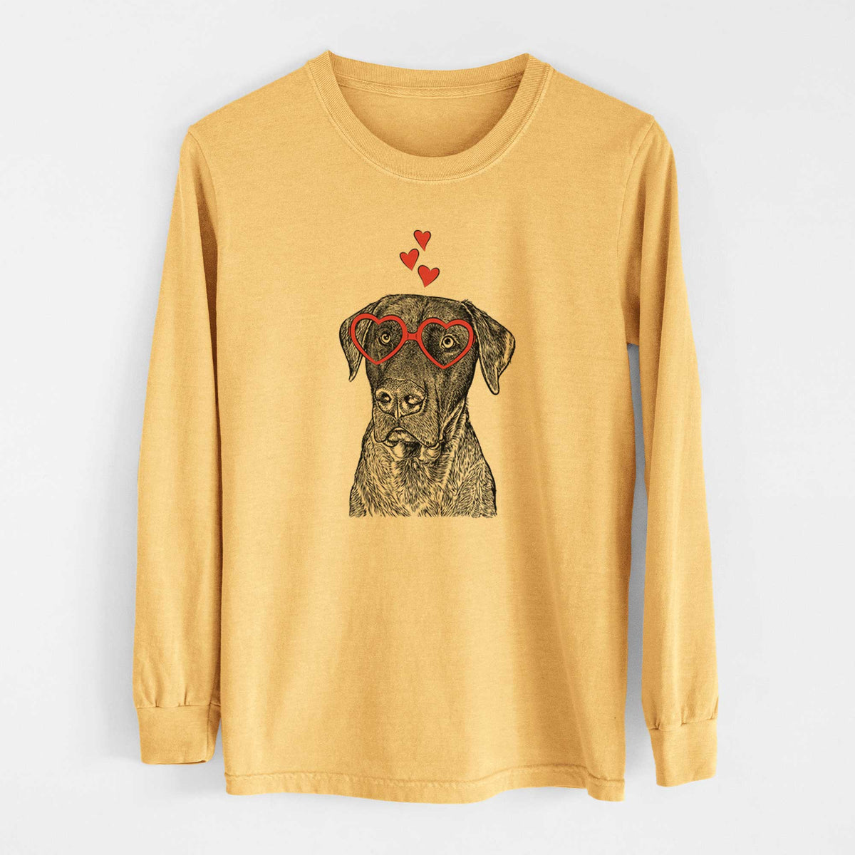 Valentine David the Boxador - Heavyweight 100% Cotton Long Sleeve