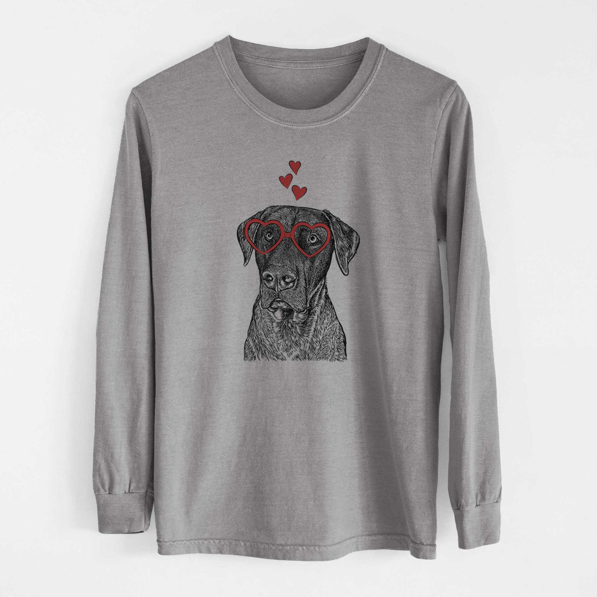 Valentine David the Boxador - Heavyweight 100% Cotton Long Sleeve