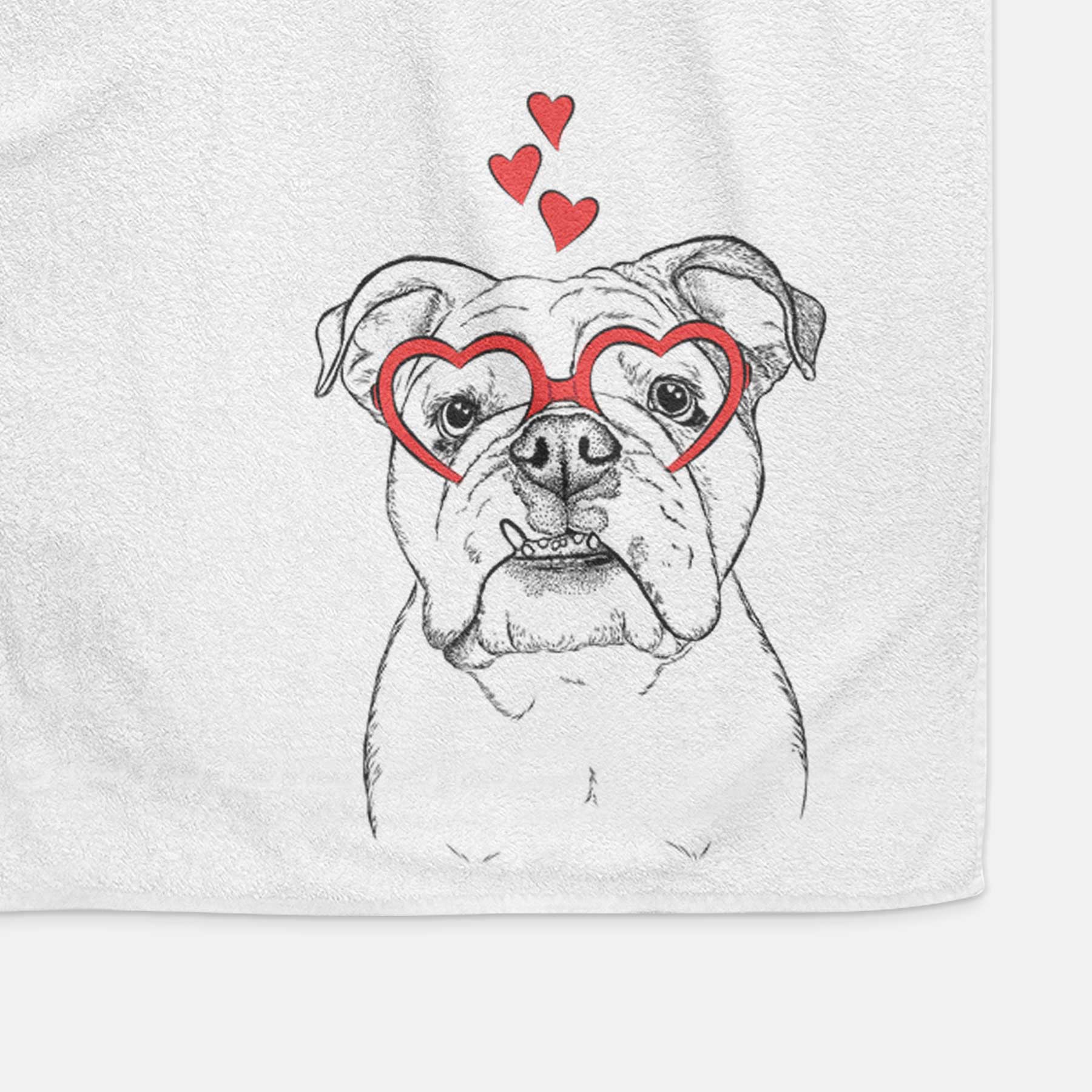 Dazy the English Bulldog Decorative Hand Towel