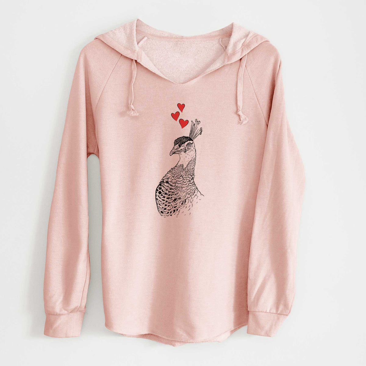 Valentine Dee the Peahen - Cali Wave Hooded Sweatshirt