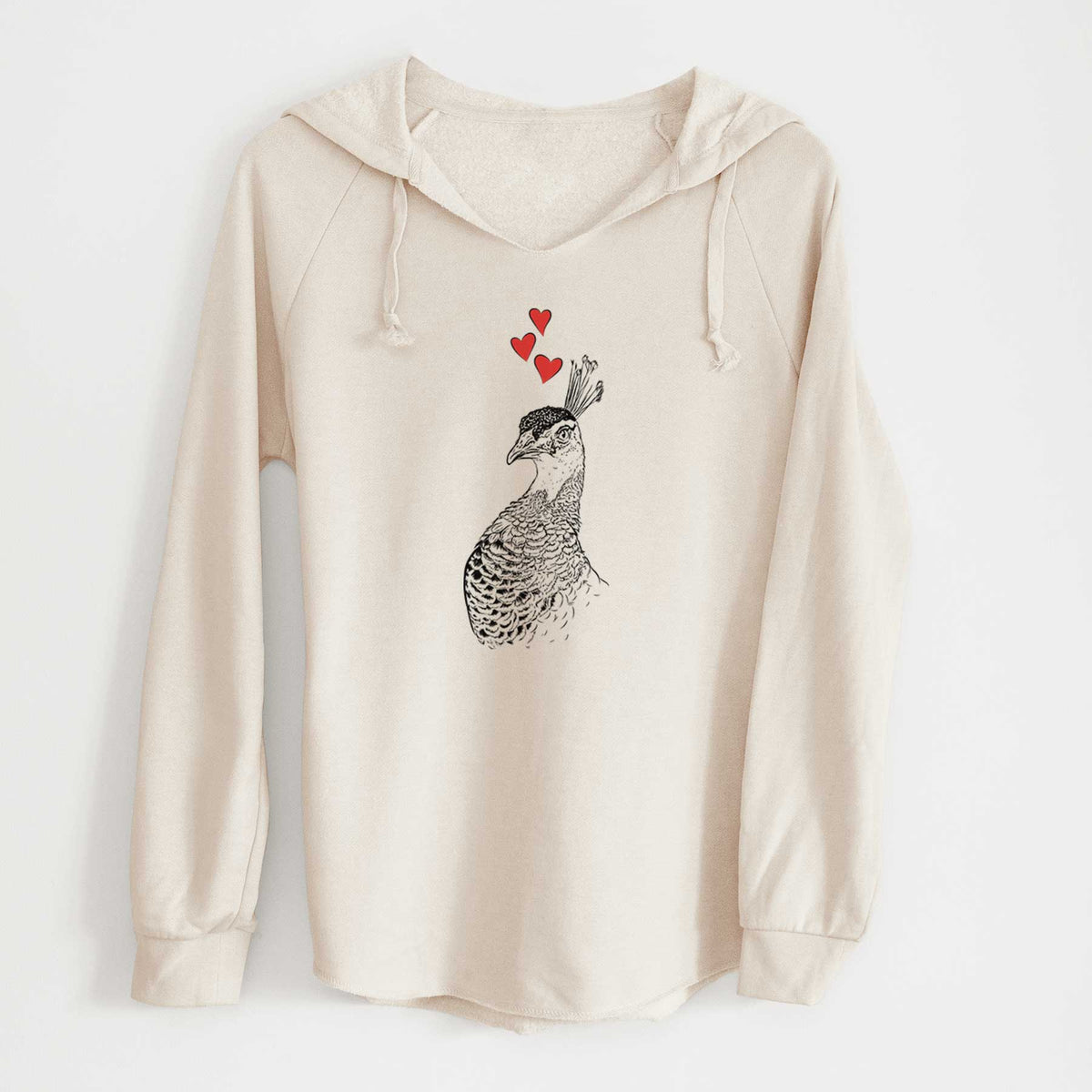 Valentine Dee the Peahen - Cali Wave Hooded Sweatshirt