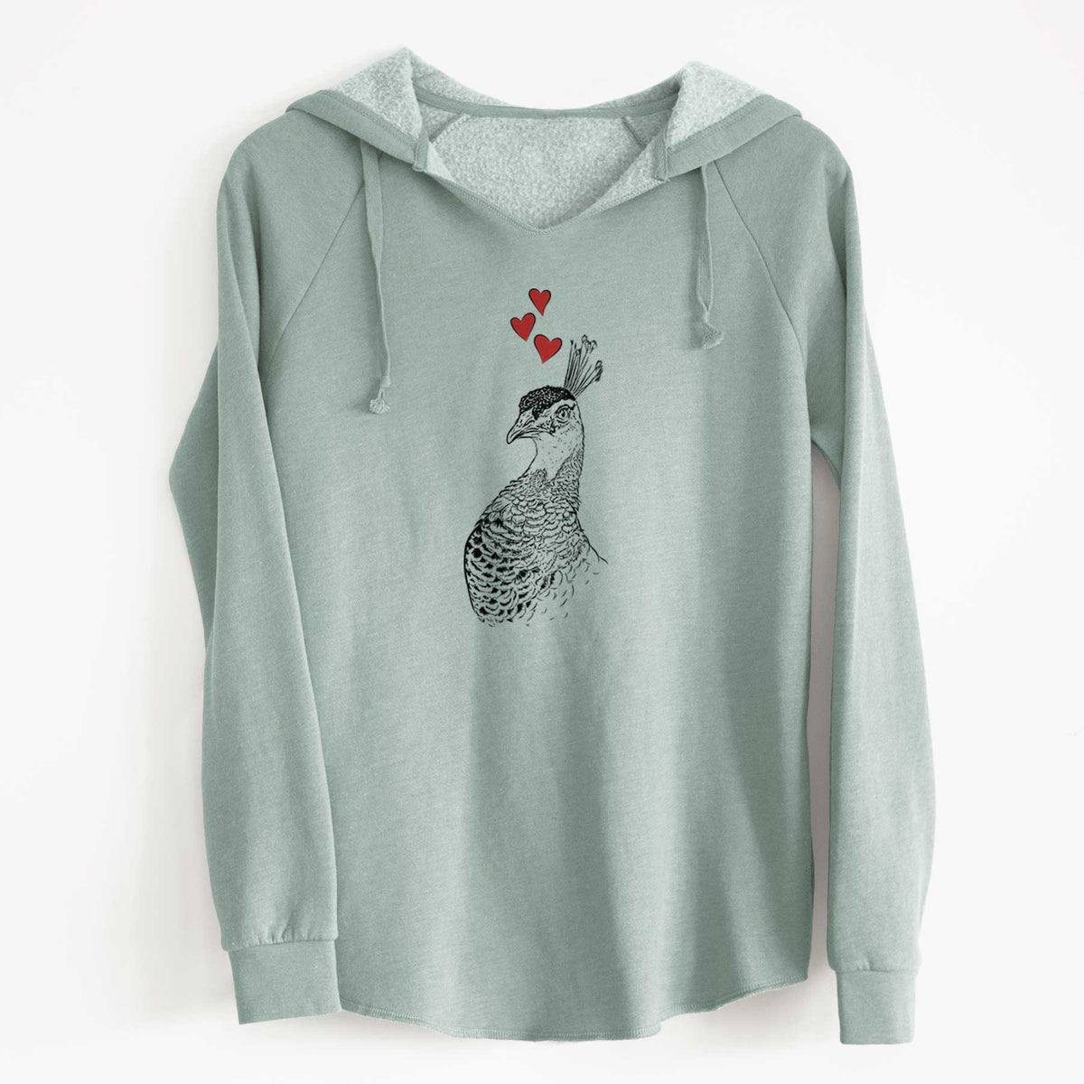 Valentine Dee the Peahen - Cali Wave Hooded Sweatshirt