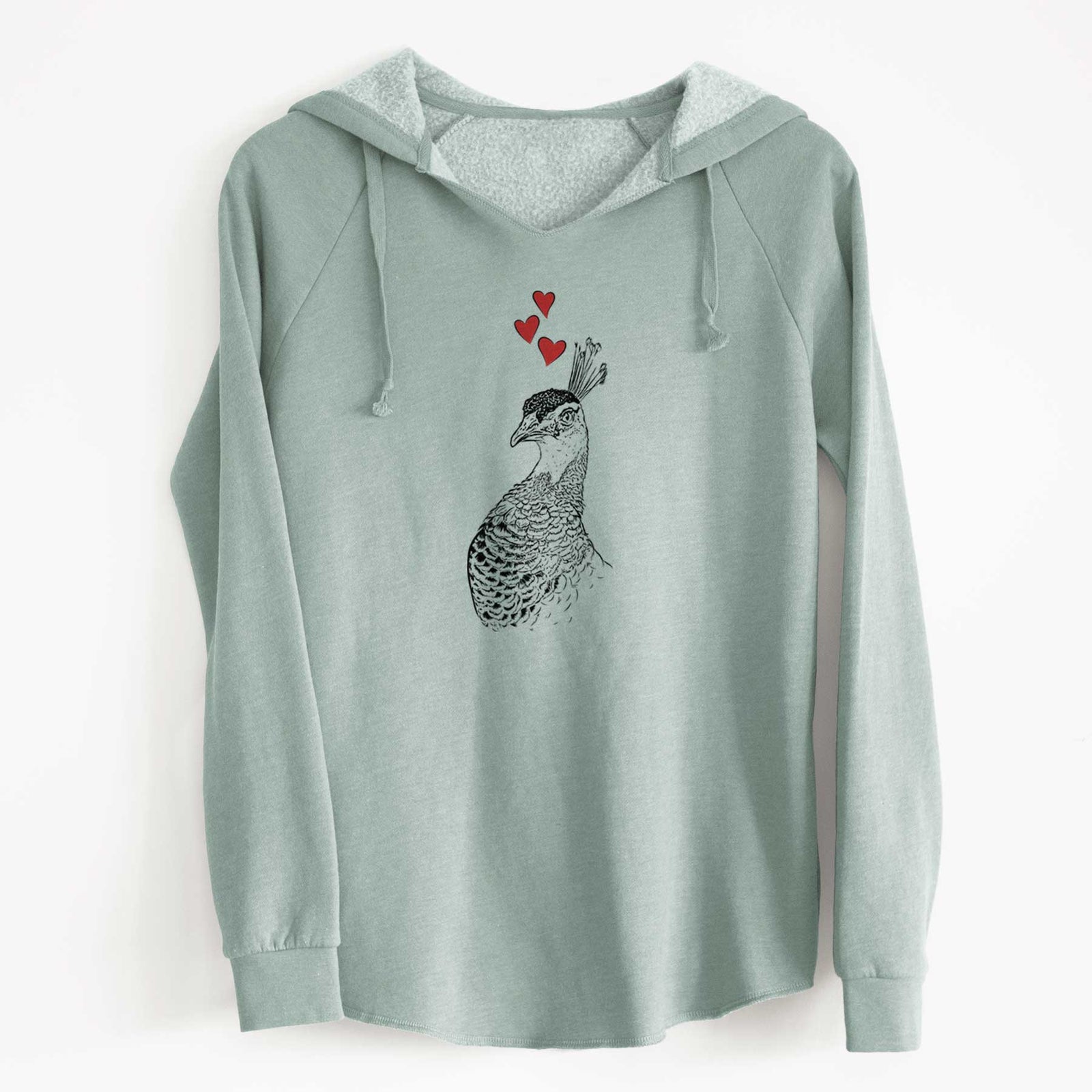 Valentine Dee the Peahen - Cali Wave Hooded Sweatshirt