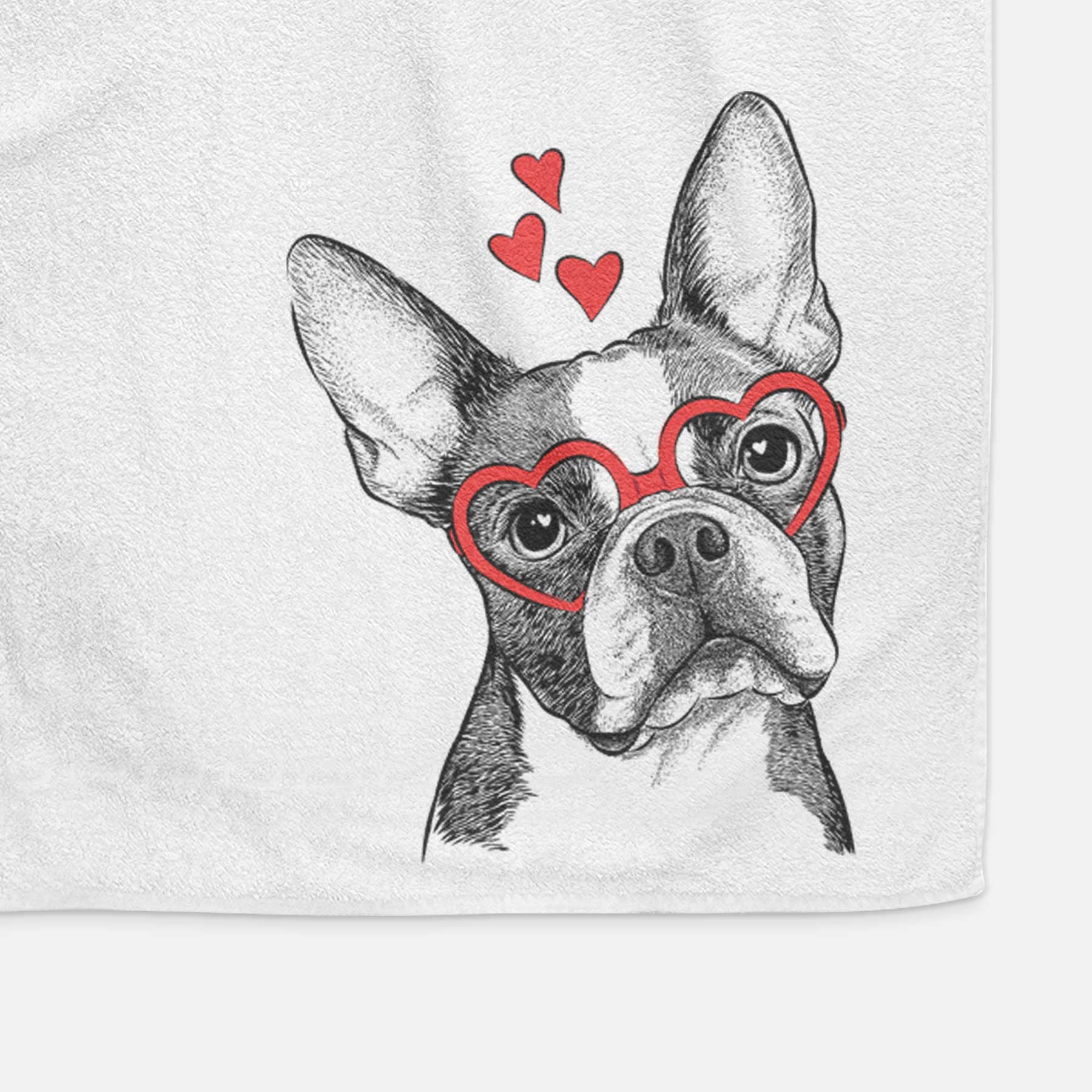 Dee Dee the Boston Terrier Decorative Hand Towel