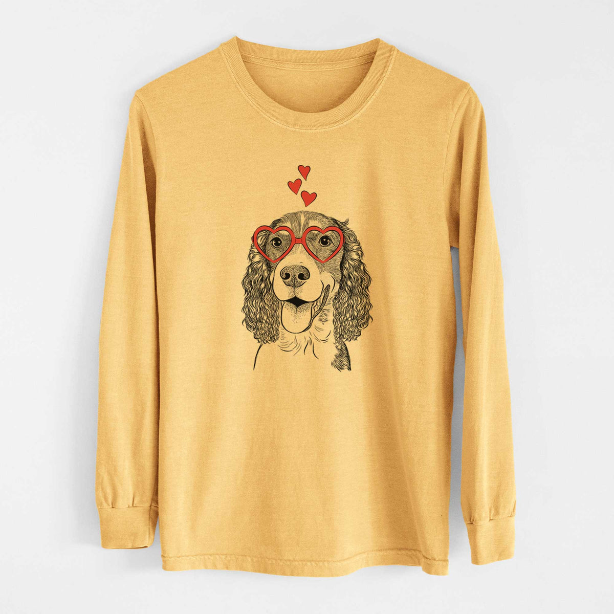 Valentine Delilah the English Springer Spaniel - Heavyweight 100% Cotton Long Sleeve