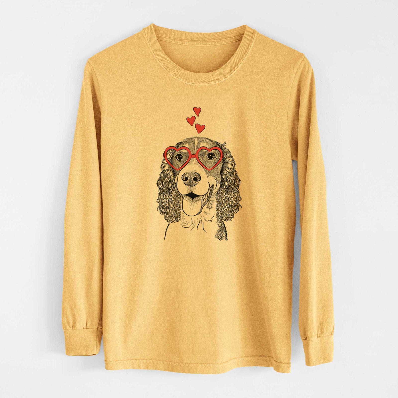 Valentine Delilah the English Springer Spaniel - Heavyweight 100% Cotton Long Sleeve