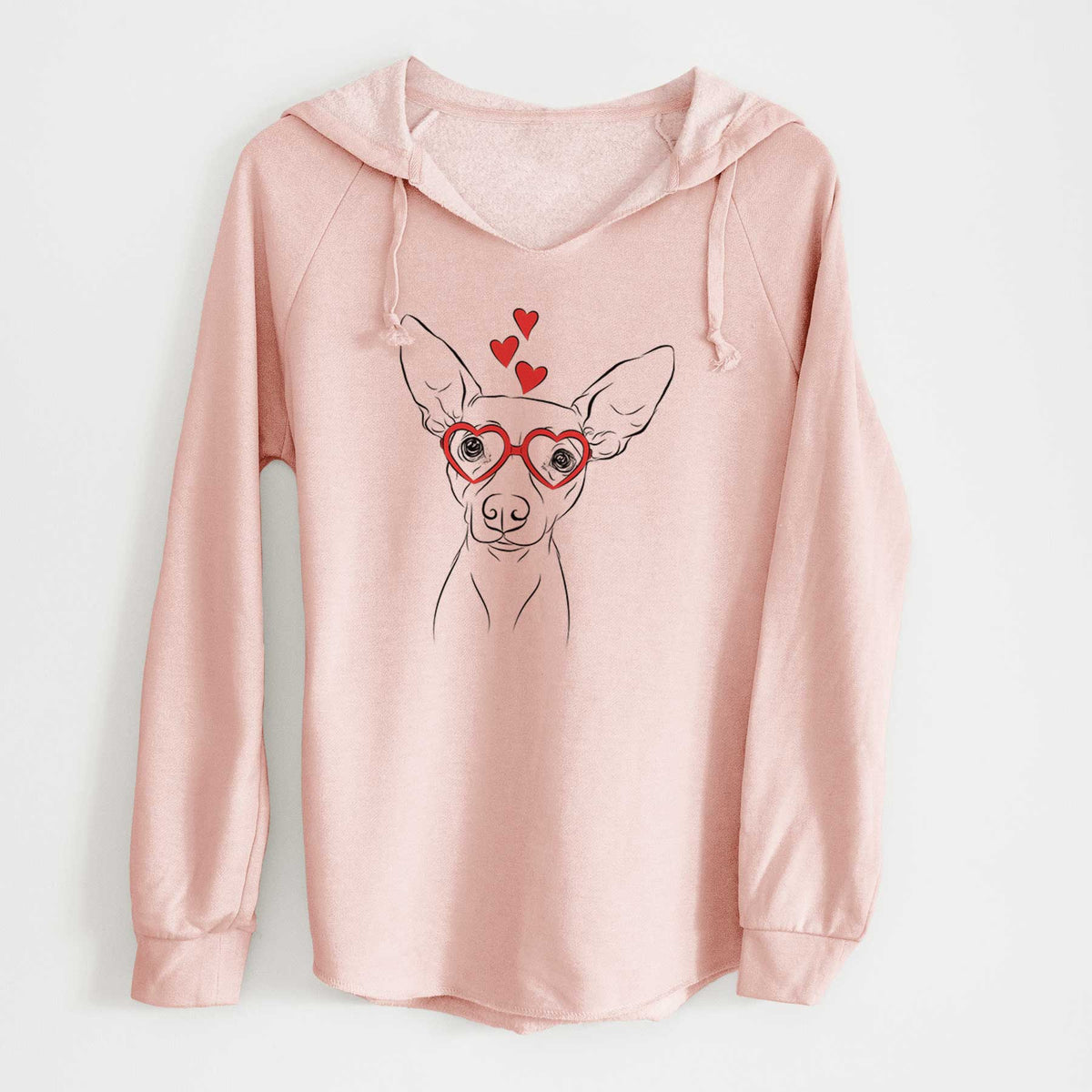 Valentine Desi the American Hairless Terrier - Cali Wave Hooded Sweatshirt