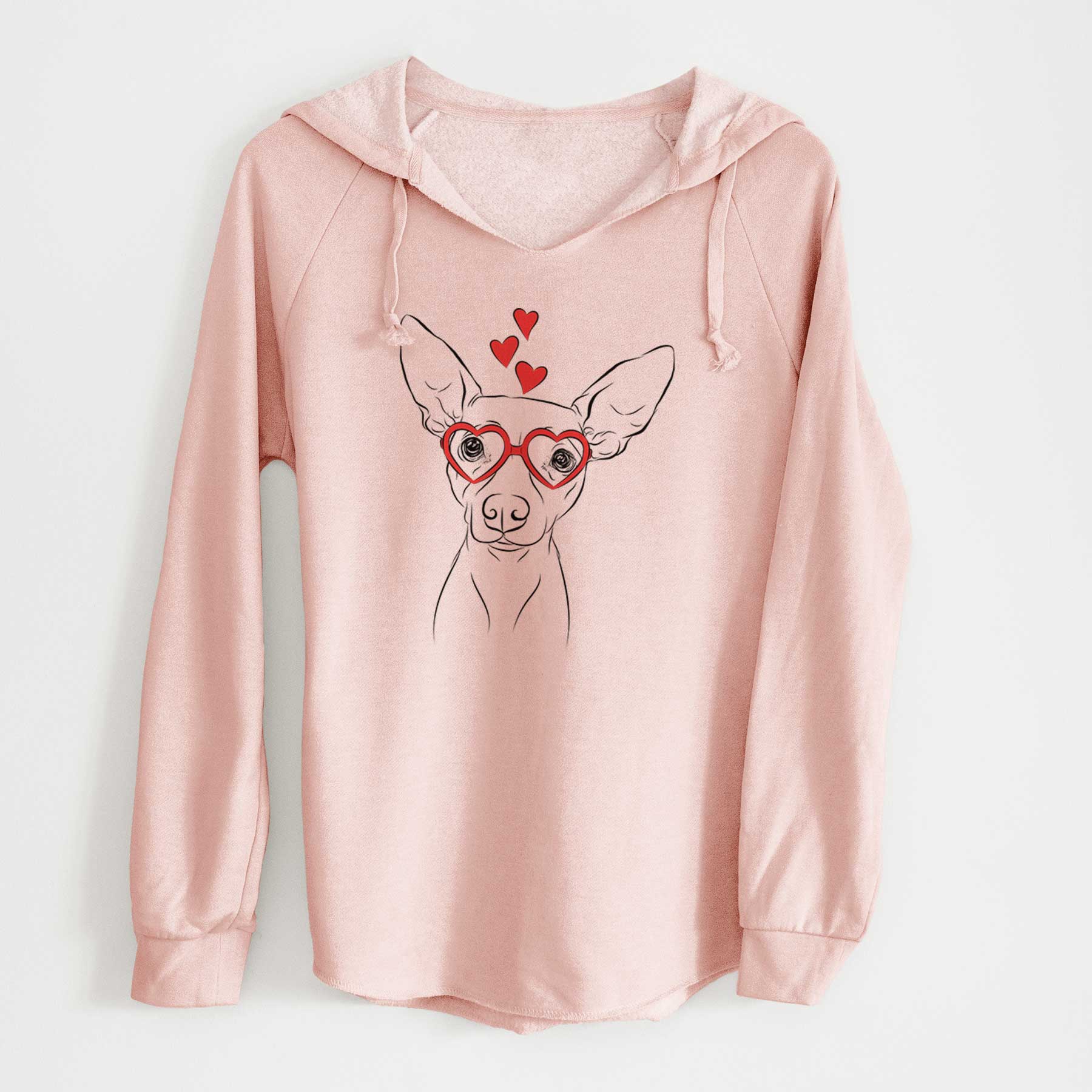 Valentine Desi the American Hairless Terrier - Cali Wave Hooded Sweatshirt