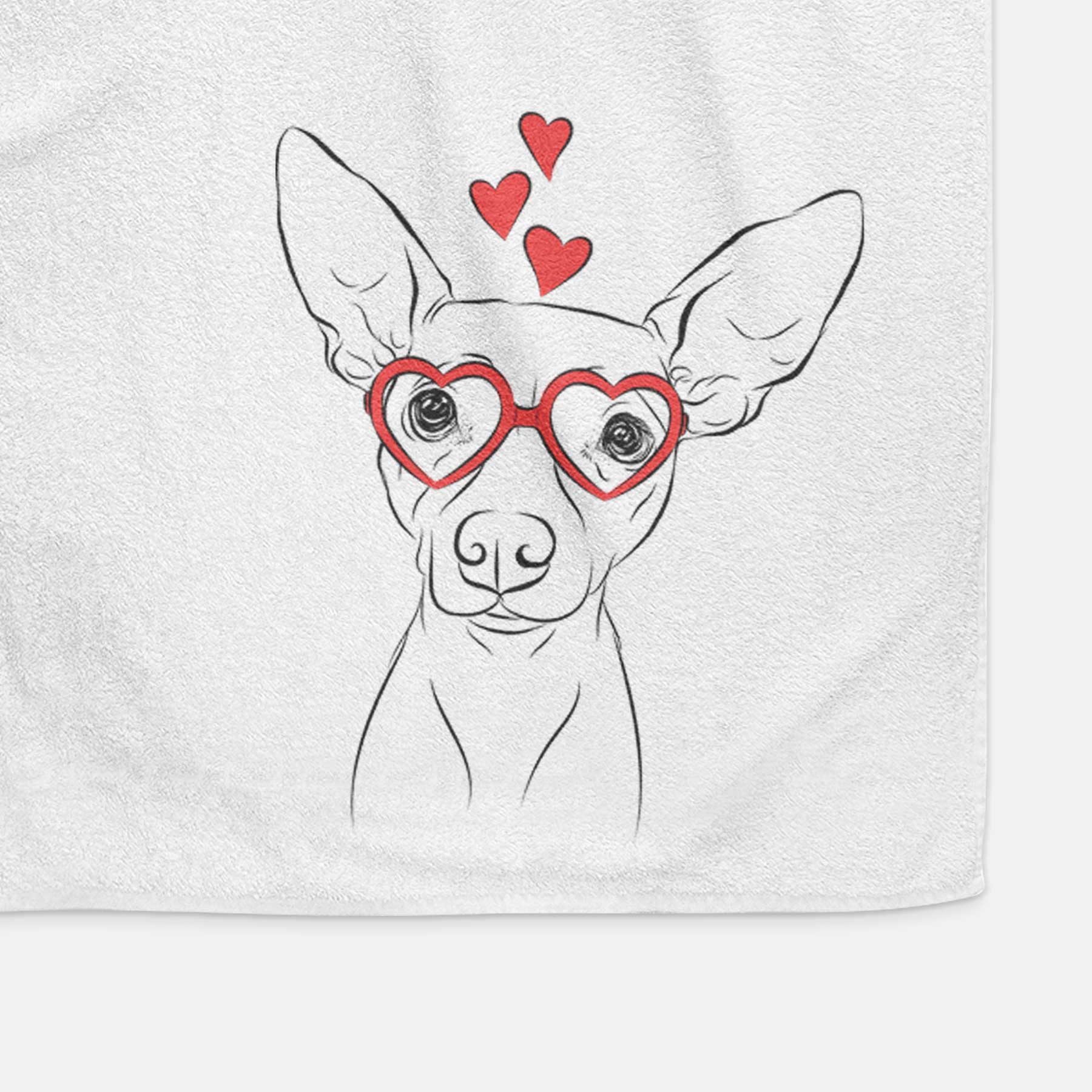 Desi the American Hairless Terrier Decorative Hand Towel