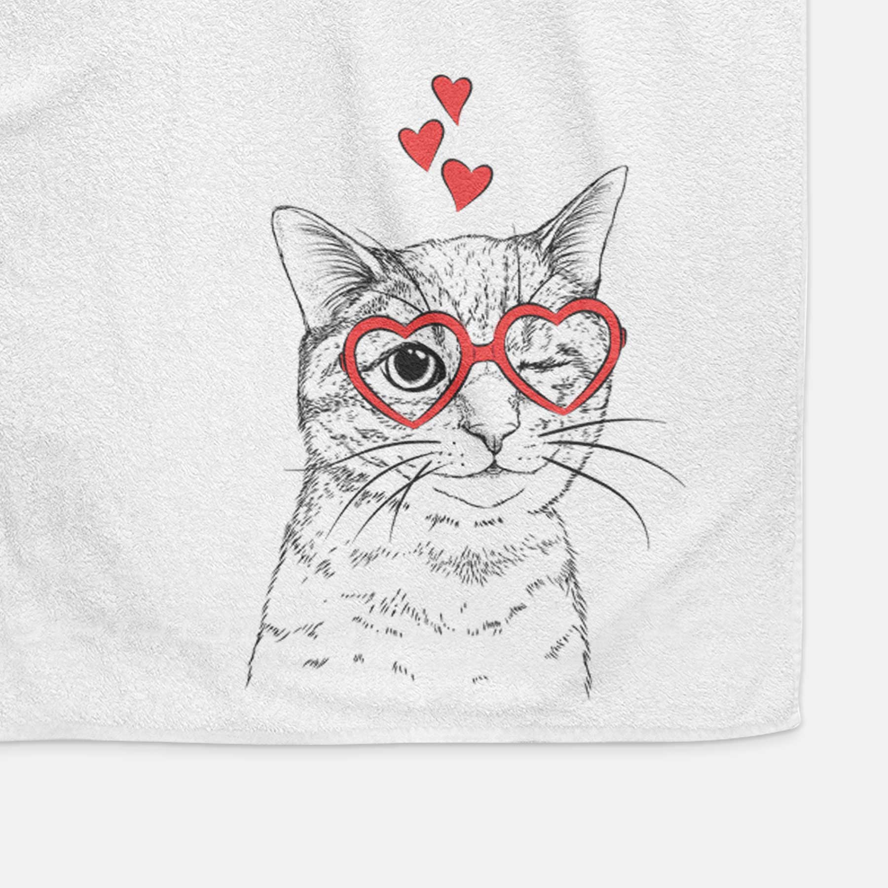 Dexter the Domestic Shorthair Decorative Hand Towel