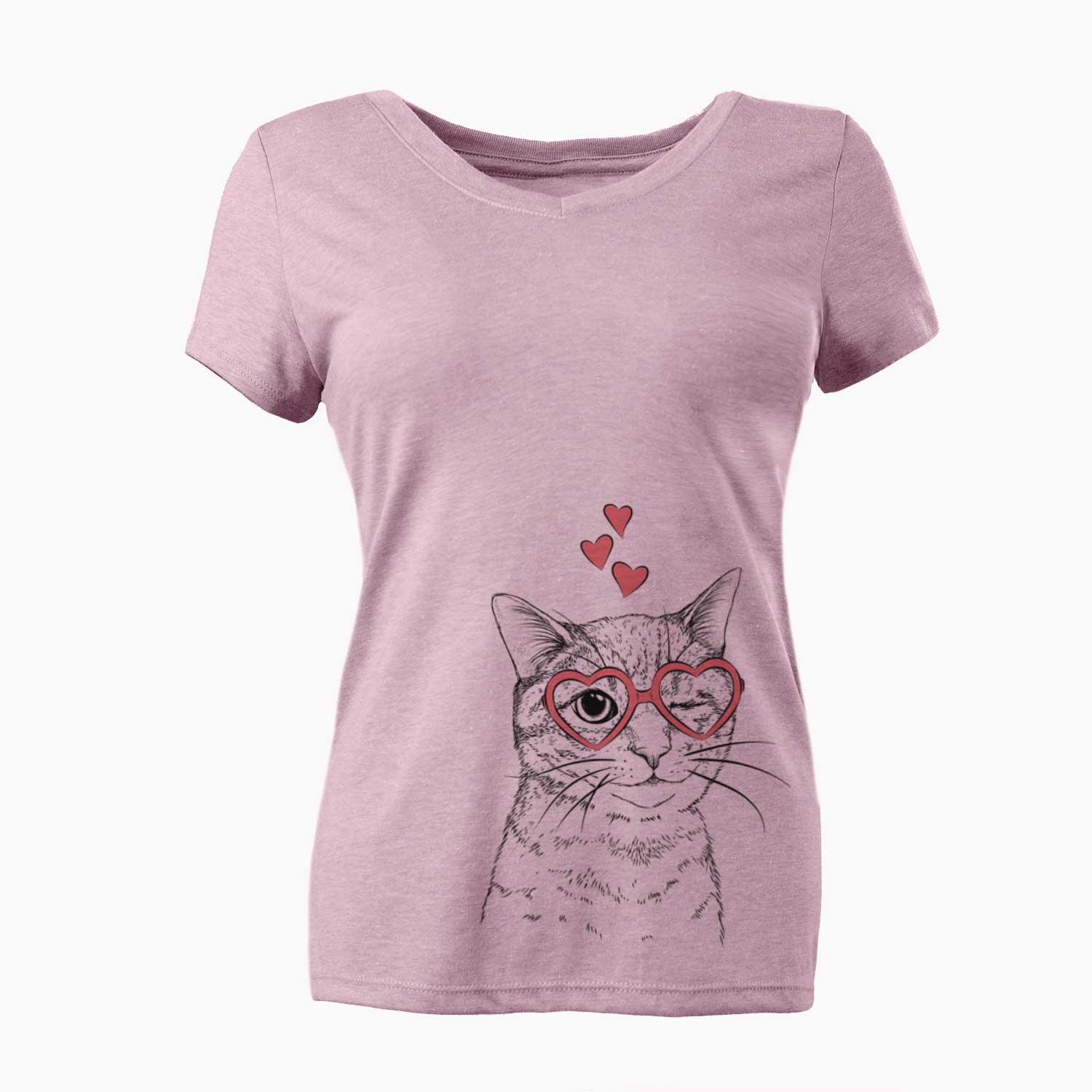 Valentine Dexter the Domestic Shorthair - Women's V-neck Shirt