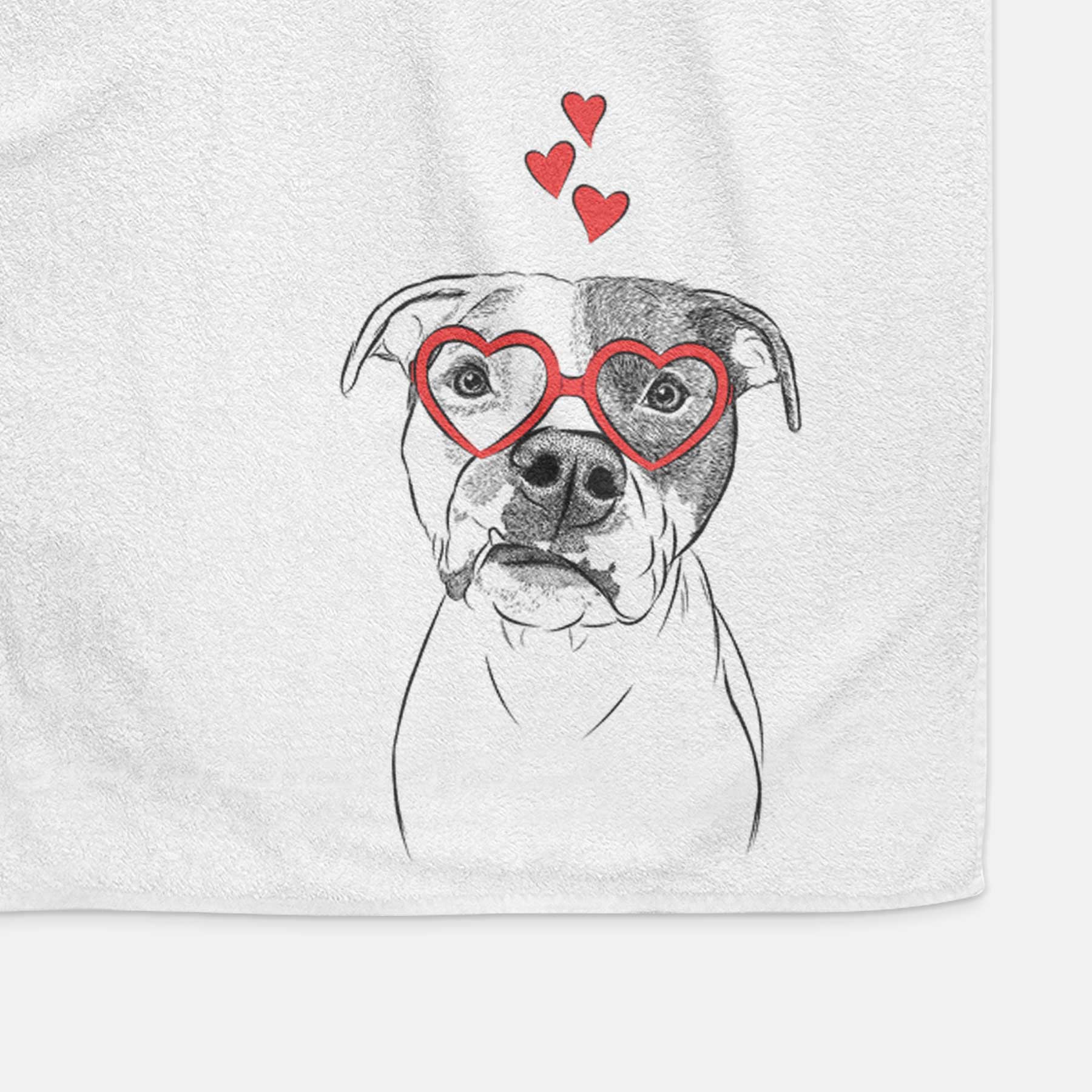 Dexter the Pitbull Decorative Hand Towel