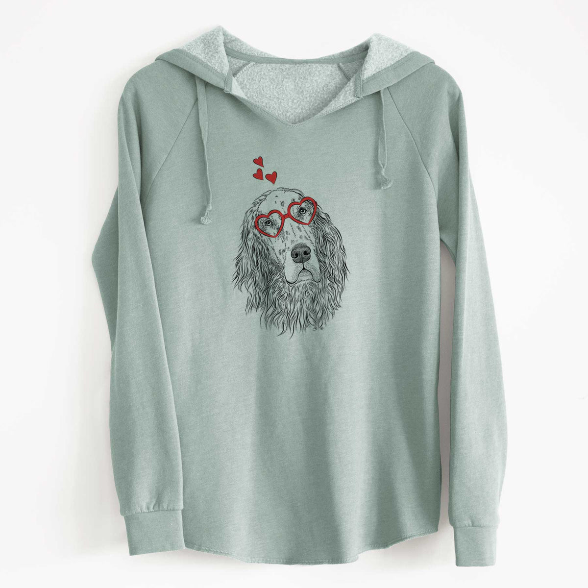 Valentine Dexter the English Setter - Cali Wave Hooded Sweatshirt