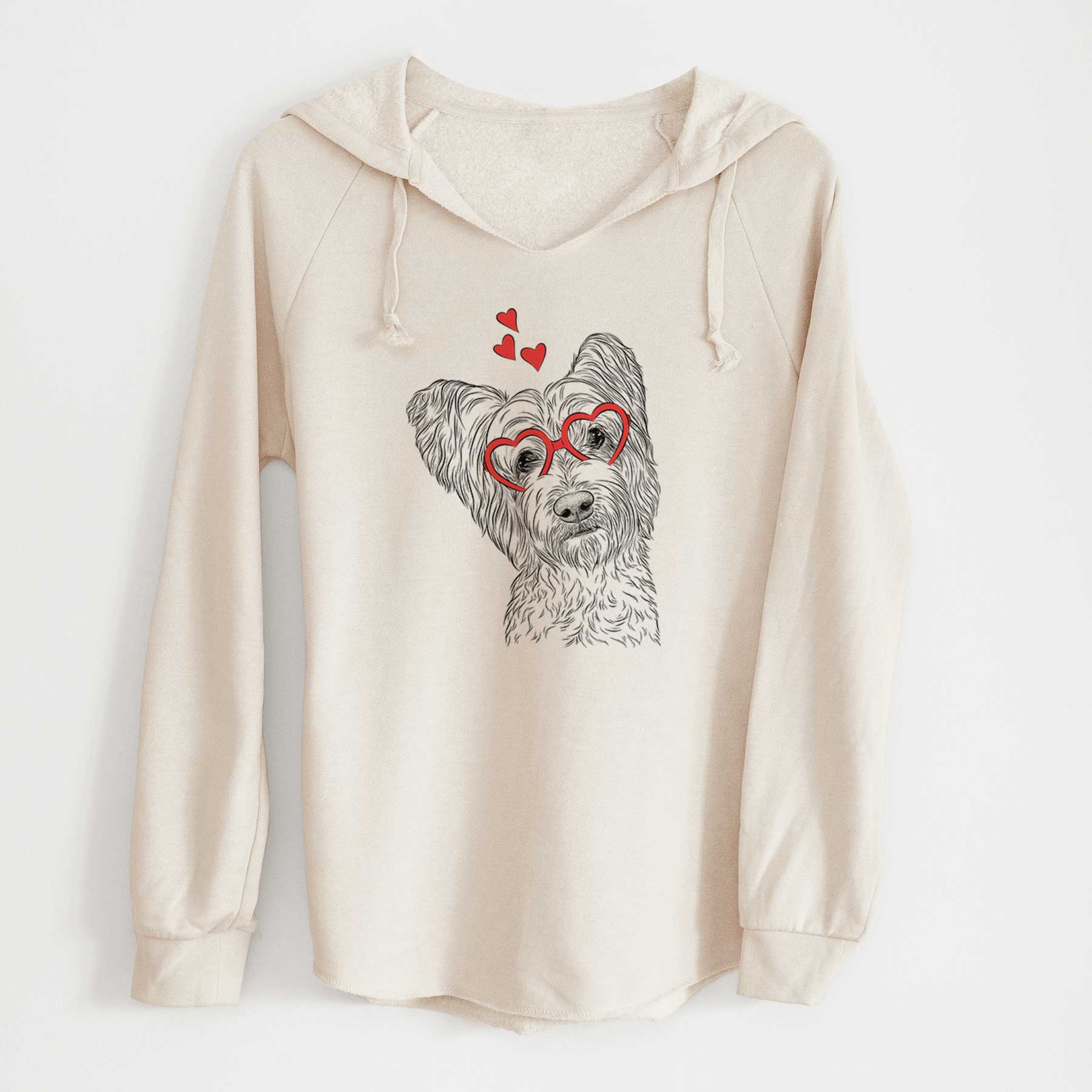 Valentine Dexter the Terrier Mix - Cali Wave Hooded Sweatshirt