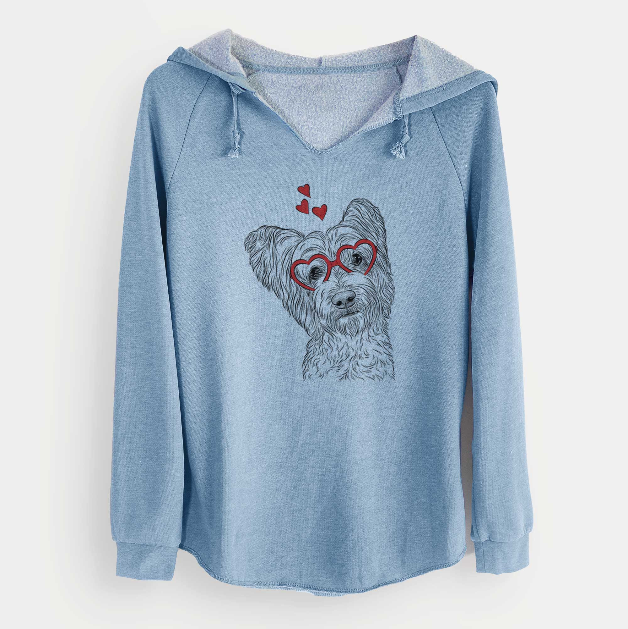 Valentine Dexter the Terrier Mix - Cali Wave Hooded Sweatshirt