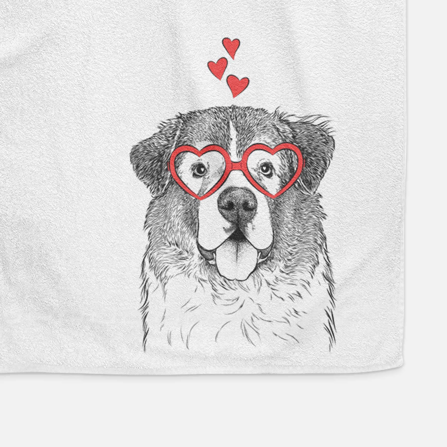 Dilly the Saint Bernard Decorative Hand Towel