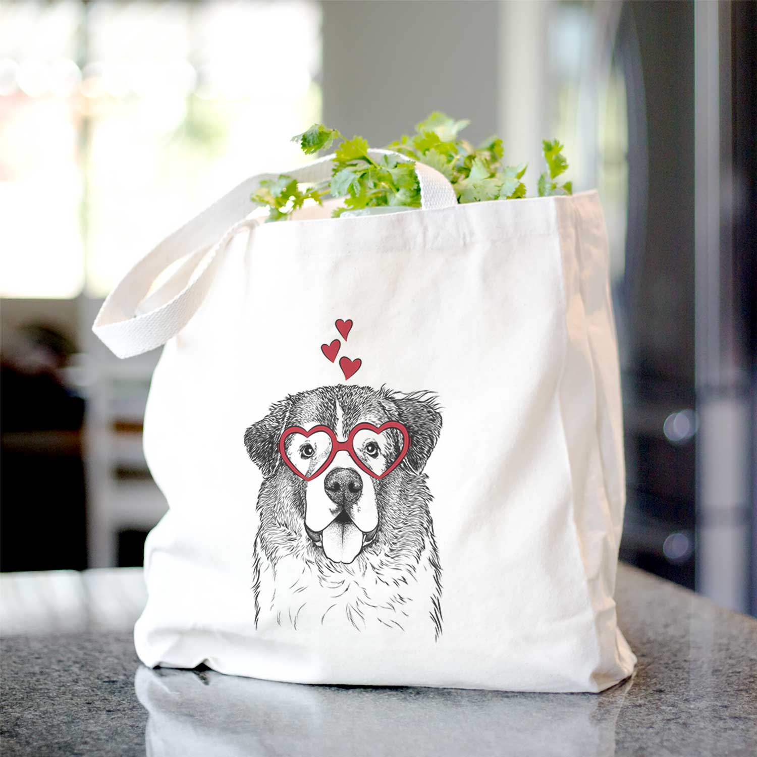 Dilly the Saint Bernard - Tote Bag