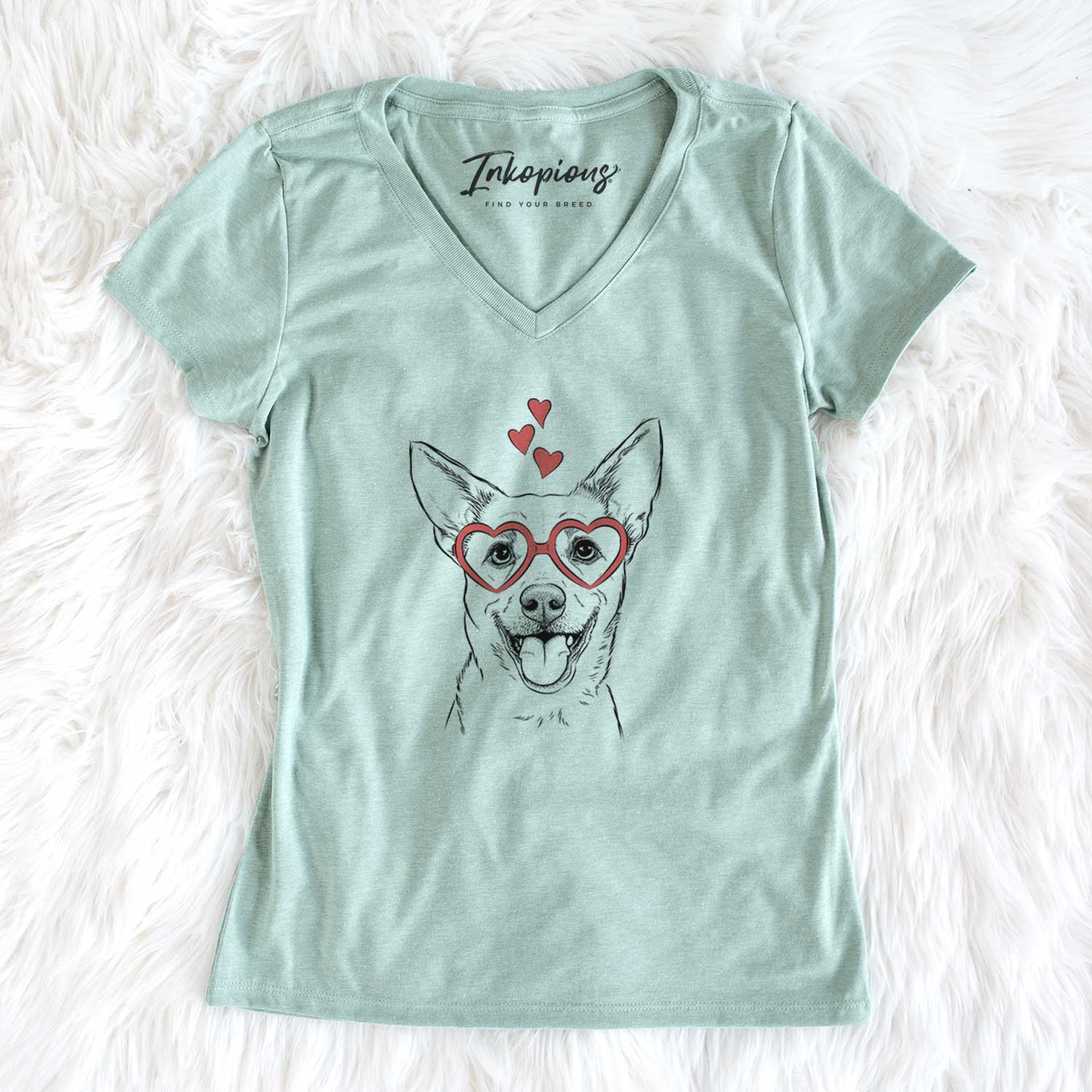 Valentine Dinghy the Mixed Breed - Women's V-neck Shirt