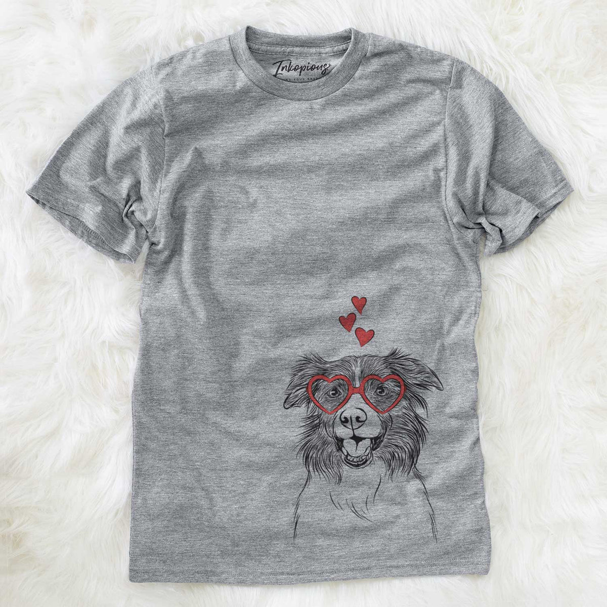 Valentine Dizzy the Border Collie - Unisex Crewneck