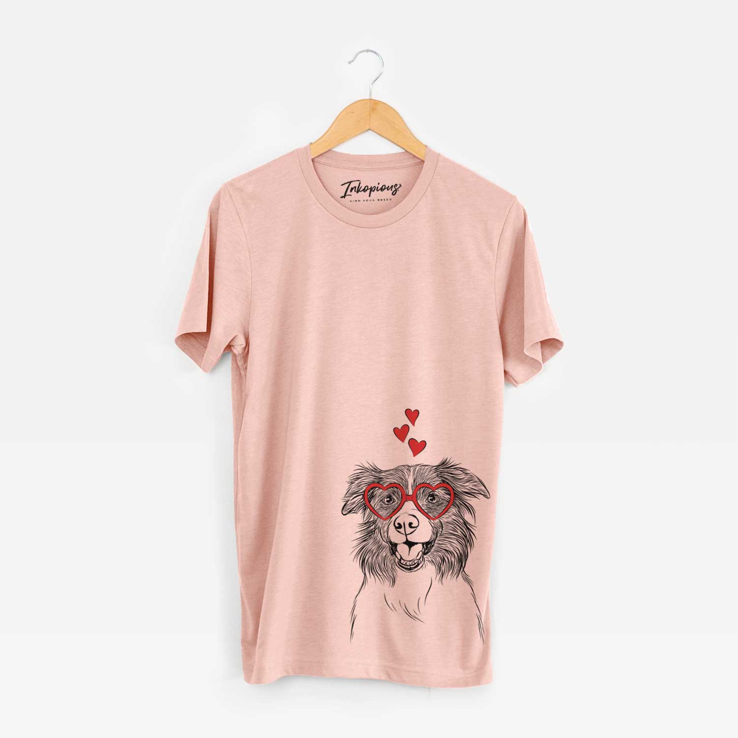 Valentine Dizzy the Border Collie - Unisex Crewneck