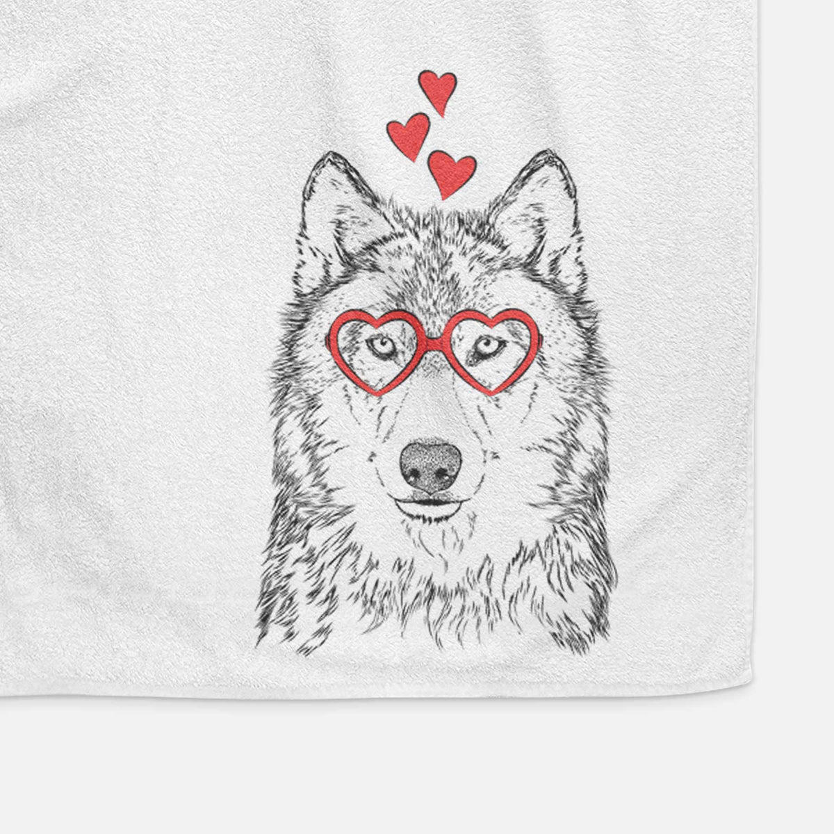 Django the Grey Wolf Decorative Hand Towel