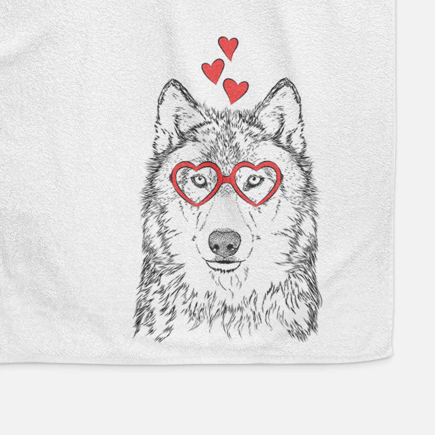 Django the Grey Wolf Decorative Hand Towel