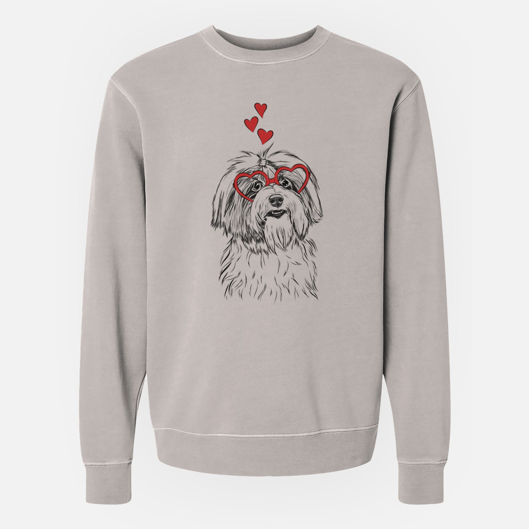 Valentine Dooley the Havanese - Unisex Pigment Dyed Crew Sweatshirt