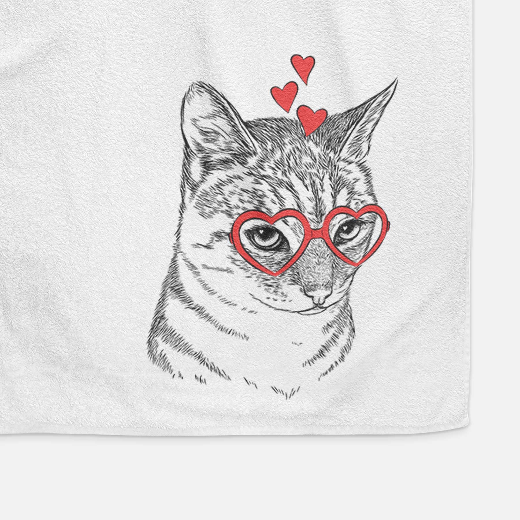 Dora the Tabby Cat Decorative Hand Towel